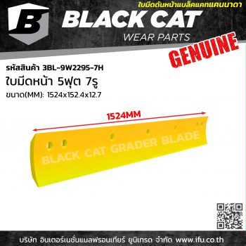 3BL-9W2295-7H ใบมีดดันหน้า 5ฟุต (1524มิล) 7รู แบล็คแคท