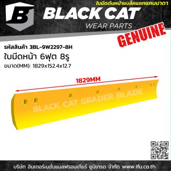 3BL-9W2297-8H ใบมีดดันหน้า 6ฟุต (1829มิล) 8รู แบล็คแคท