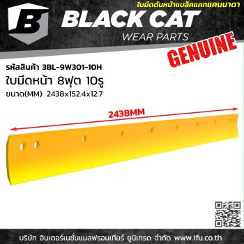 3BL-9W2301-10H ใบมีดดันหน้า 8ฟุต (2438มิล) 10รู แบล็คแคท